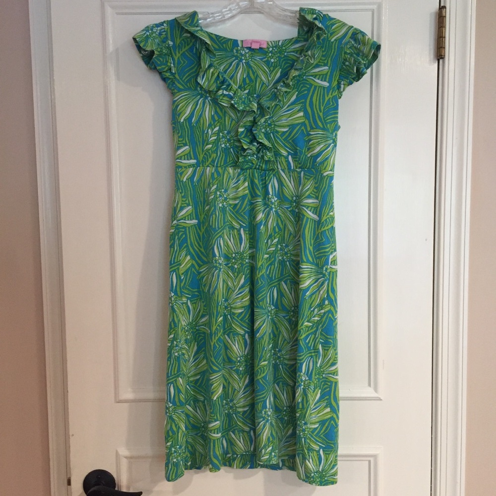 Green and Blue printed Lilly Pulitzer Dress